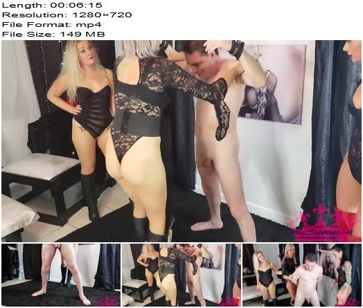 Goddess Taylor Knight Sexy Triple Domme Ballbusting preview