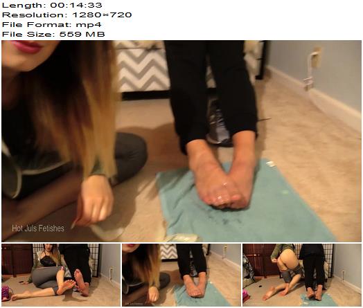 Hot Juls Fetishes  Clean Our Gym Feet Foot Cuckold Cum Feed preview
