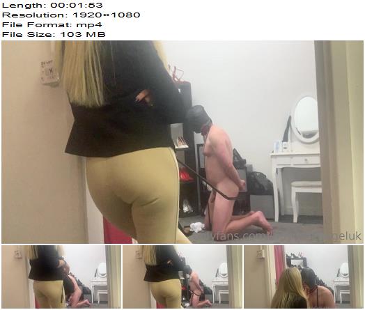 Lady Dark Angel UK Slave Caught Playing And Sniffing My Shoes Instead Of Cleaning Them preview