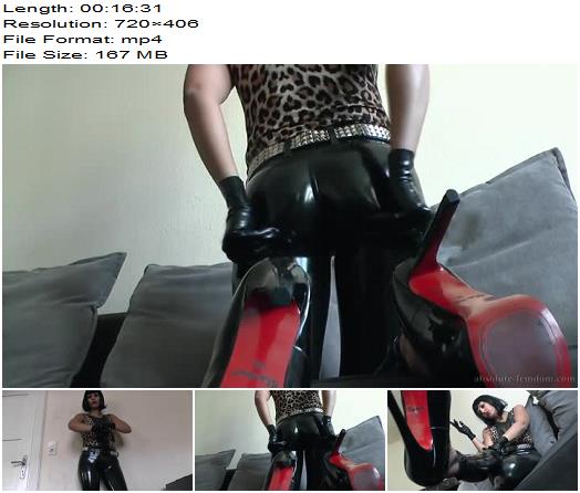 Absolute Femdom Dominant Bitch In Tightest Rubber Leggings POV preview