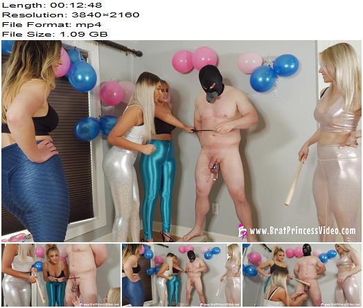 Brat Princess 2  Amber Ava Katie and Nika  Blue Ball Party Stretching 4K preview