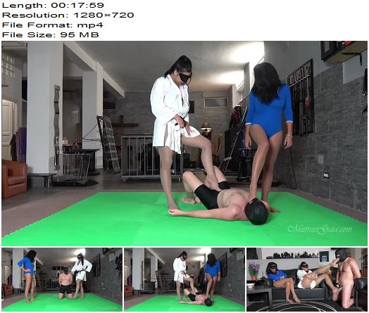 Kicking Beauties Mistress Gaia Pantyhose femdom and martial arts preview