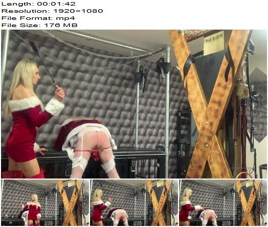 Lady Dark Angel UK Sissy Gets More Christmas Whip And Crop preview