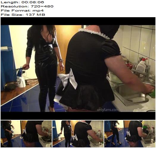 Mistress Antonella  The Cleaning Lady Sissy Does The Dishes Under The Control preview