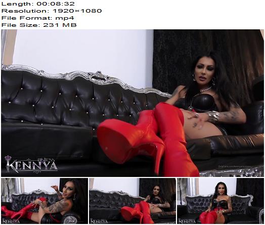 Mistress Kennya My Red Boot Worship I Know You Want To Kiss ThemLick ThemCum On Them preview