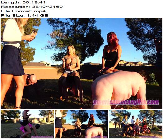 The Mean Girls  American Mean Girls  Princess Amber and Princess Chanel and Lexi Chase and Goddess Draya  Slave Rides In Princess Park 4K preview