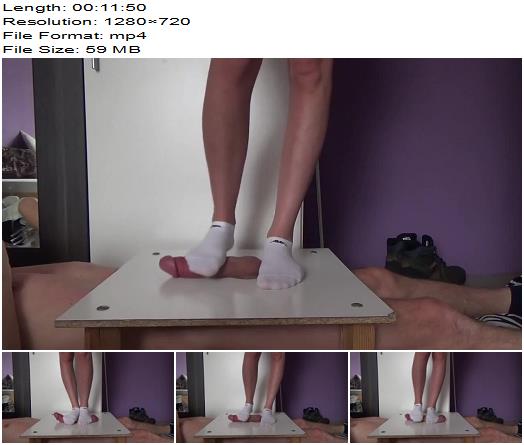 VIP Crusher 40  Cock and Balls Crush in White Socks with Handjo during Stomping on Balls preview