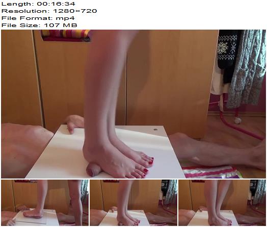 VIP Crusher 40  Full Weight Cock Crushing under Plexiglass and Barefeet Cocktrample preview