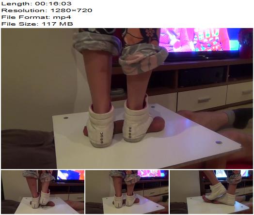 VIP Crusher 40  Girl in Sneakers Trample on Cock and Balls Ends Bootjob and Cumshot 2 preview