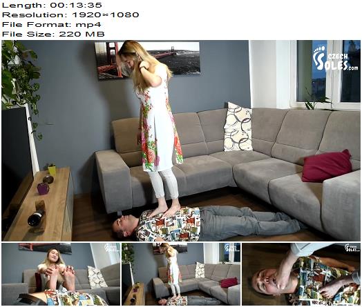 Czech Soles  Goddess Lynn trampling her slave preview