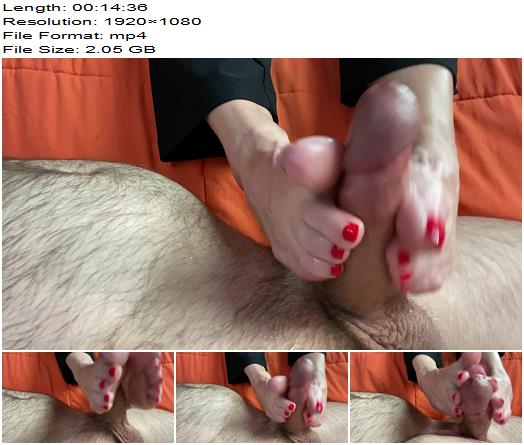 Red toes work out cum no hands allowed preview