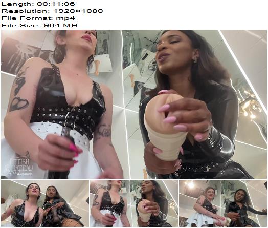 Fetish Chateau Studio  Mistress Glamorous  Mistress Mahogany Qen  BBC and fake pussy for you  thats all you deserve POV preview