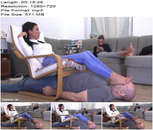 Foxy Foot Brats  Scarlett and Rovina  Chill Time  Footstool Foot Worship And Ignore Part 1  Rovina preview