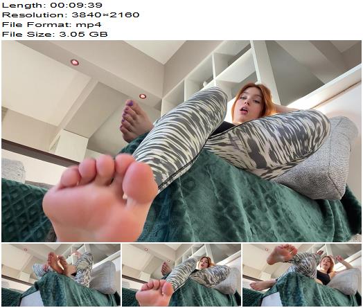Goddess Aven  barefoot CEI on a couch for loser preview