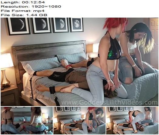 Goddess Lilith and Goddess D  JEANS FACESITTING Game  PassOut Contest feat Goddess D preview