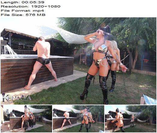 Mistress Kennya  A double whipping by the pool preview