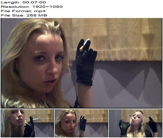 Sophie Shox  Chain Smoking In Black Leather Gloves preview