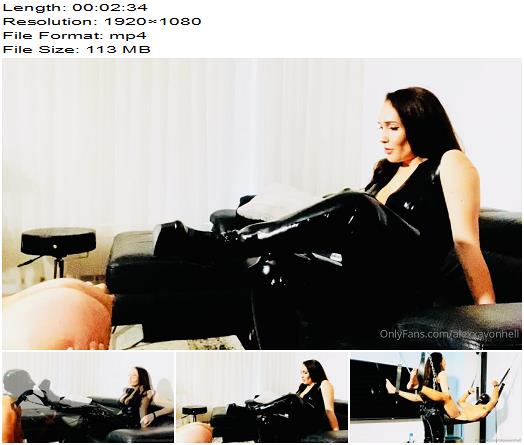 Alexxa Von Hell Giving you a taste preview