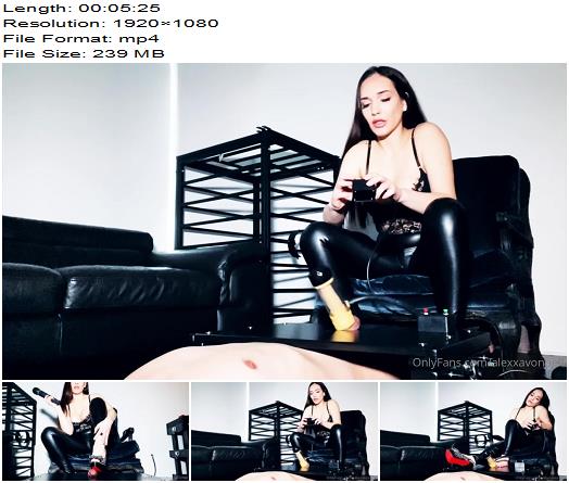 Alexxa Von Hell My slave was too excited and had a premature ejaculation It happens often in my presence preview