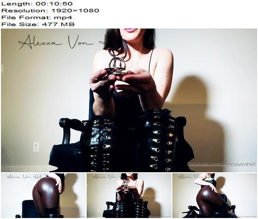 Alexxa Von Hell  Too small to be free Chastity POV Like and tip this clip slaves preview