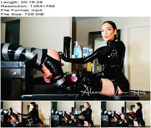 Alexxa Von Hell  Using my portative fucking machine and training his ass the way it should be preview