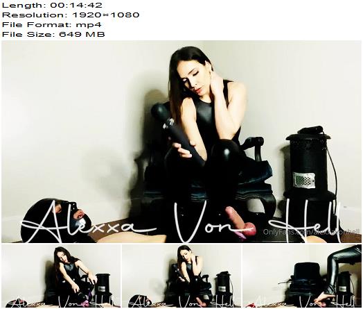 Alexxa Von Hell Using my trampling table to tease and torment my poor little chastity slave I want to see more DEVO preview