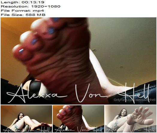 Alexxa von Hell Finishing 2021 with a mesmerizing feet POV clip preview