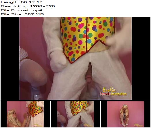 Erotic Female Domination Blonde cutie gets her wet pussy satisfied by a horny bunny preview