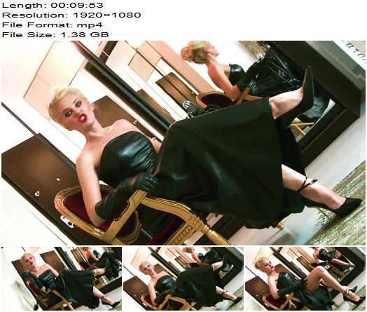 Goddess Celine  Chastity Training In Leather preview