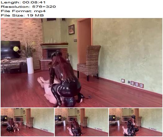 Lady Nikita  walking my slave cuckold dog preview