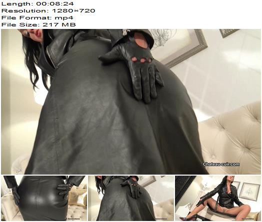 Kinky Leather Clips  Fetish Liza  Cum on my leather biker skirt preview