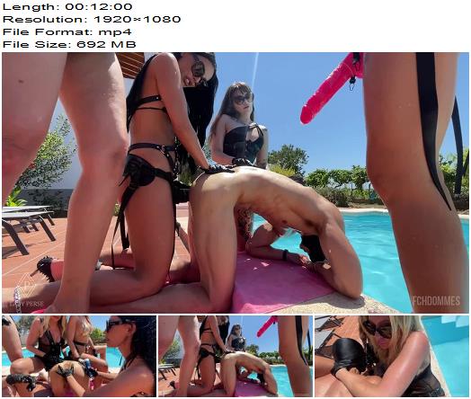 Lady Perse Fchdommes Hard Peggigng Gangbang By The Pool preview