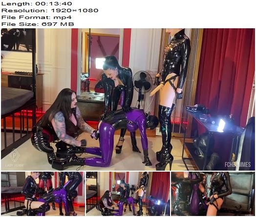 Lady Perse Hard Pegging For Fuck Doll In Rubber preview
