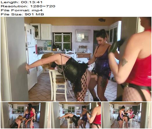 Deasofiamazzone  sissy jessica fucked in the kitchen by two mistresses preview