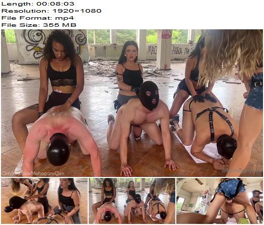 MahoganyQen  Femdom Strapon Orgy with Four Merciless Dommes  Ladyannabelle666 and Evil Woman and Mistress Glamorous preview