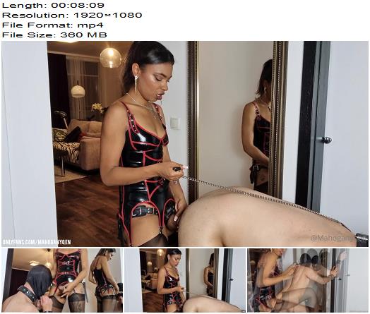 MahoganyQen  Look youre Just my bitch Pegging and throath fucking in latex and nylons preview