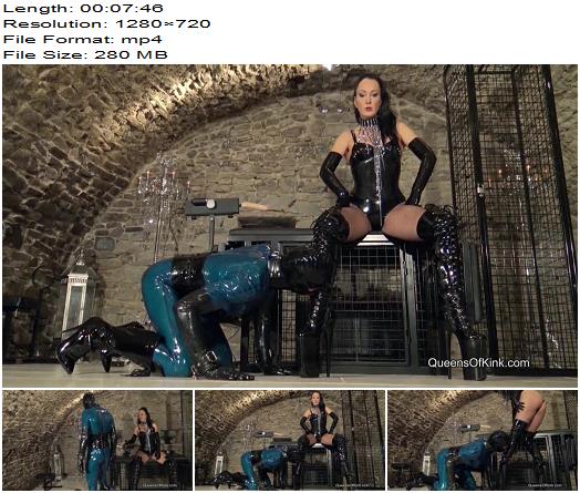 Queens of Kink  Fetish Liza  Intense Rubber Doll Training Stage 2 preview