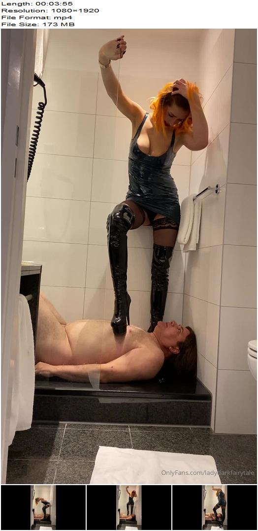 Lady Dark Fairy  Pouring Champagne And Boots Cleaning  High Heels preview