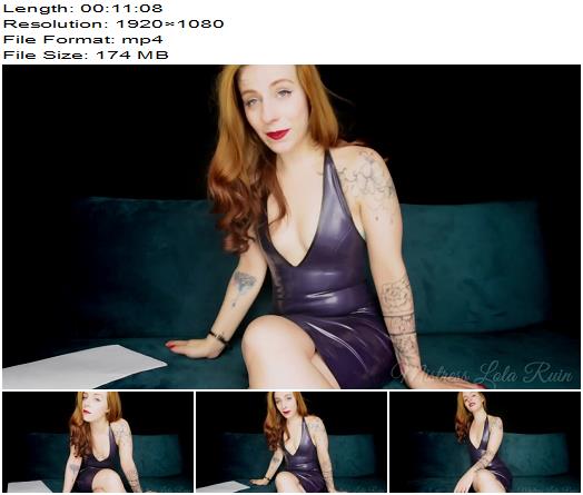 Mistress Lola Ruin Financial orgasm control preview