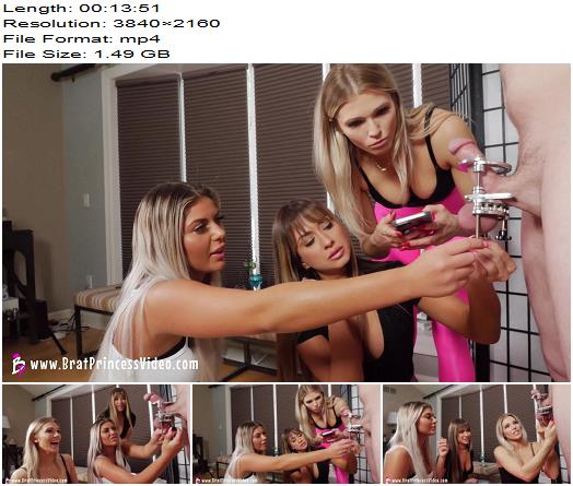 Brat Princess 2  Amber Ava and Lexi  Womens Empowerment Testicle Stretching Project preview