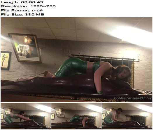 Goddess Vivienne Lamour  Latex Vacuum Bed Teasing and Licking Through The Rubber preview