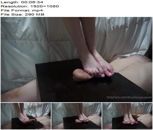 Krushonyouxoxo  Mistress Isabella  Slave Leo  Squishing Balls And Cock Under My Bare Feet Until He Cums preview