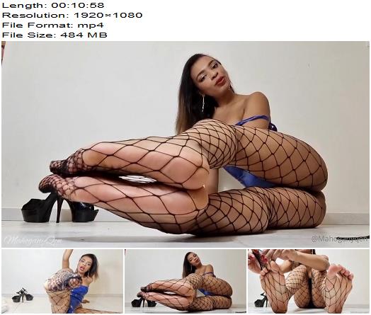 Lady Mahogany  Cum To Your Mistress Perfect Feet In Sexy Fishnet And Than Lick All Mess Like Good Slave preview