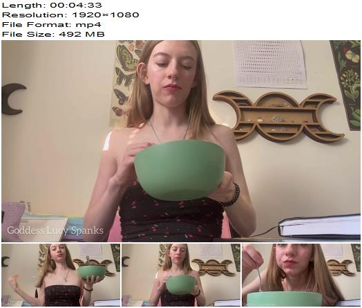 LucySpanks  Blonde Goddess Eating Mac and Cheese preview