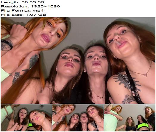 ppfemdom  Dominant Foursome Girls Spit On You  Close Up POV Spitting Humiliation preview