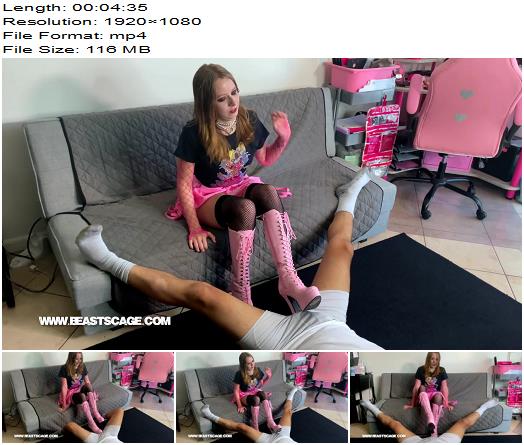 Beastscage  Elodie Lees Pink Boots Ball Stepping preview