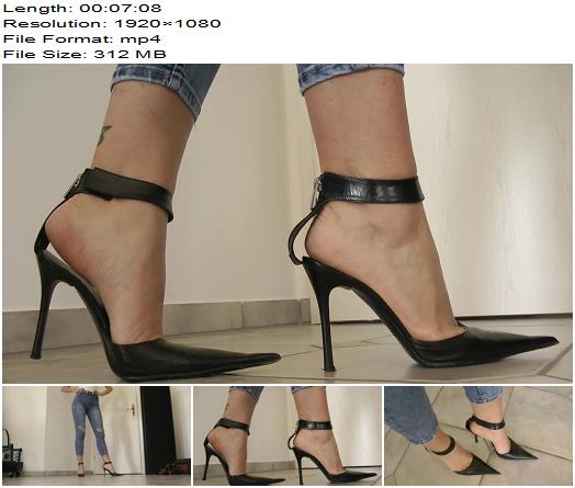 Boot Heel Worship Cbt Humiliation Lady Katharina Jeans And Sexy Stilettos preview