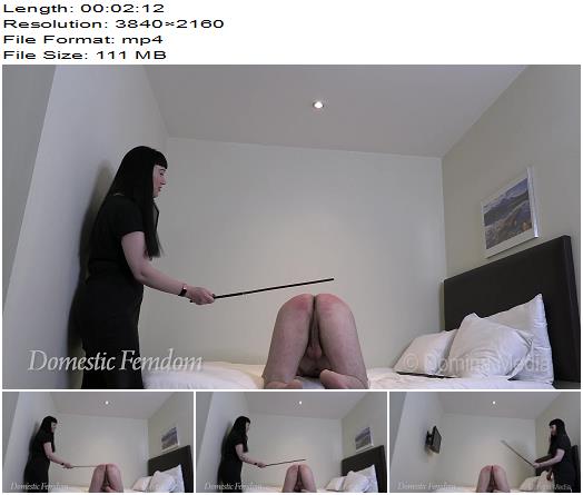 Domestic Femdom  A Quick Caning Starring Goddess Cleo preview