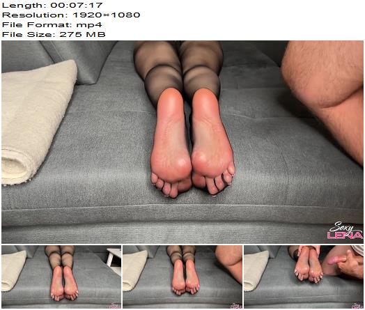 Goddess Lena Cum On Black Pantyhose Soles preview