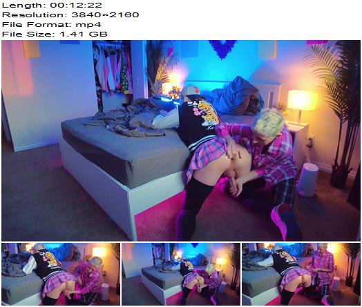 Kinky Girl and femboy femdom handjob preview